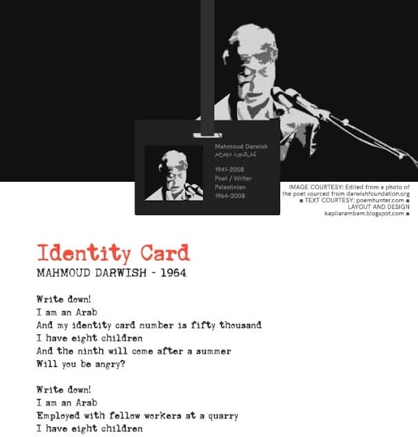 Id Card Mahmoud Darwish
