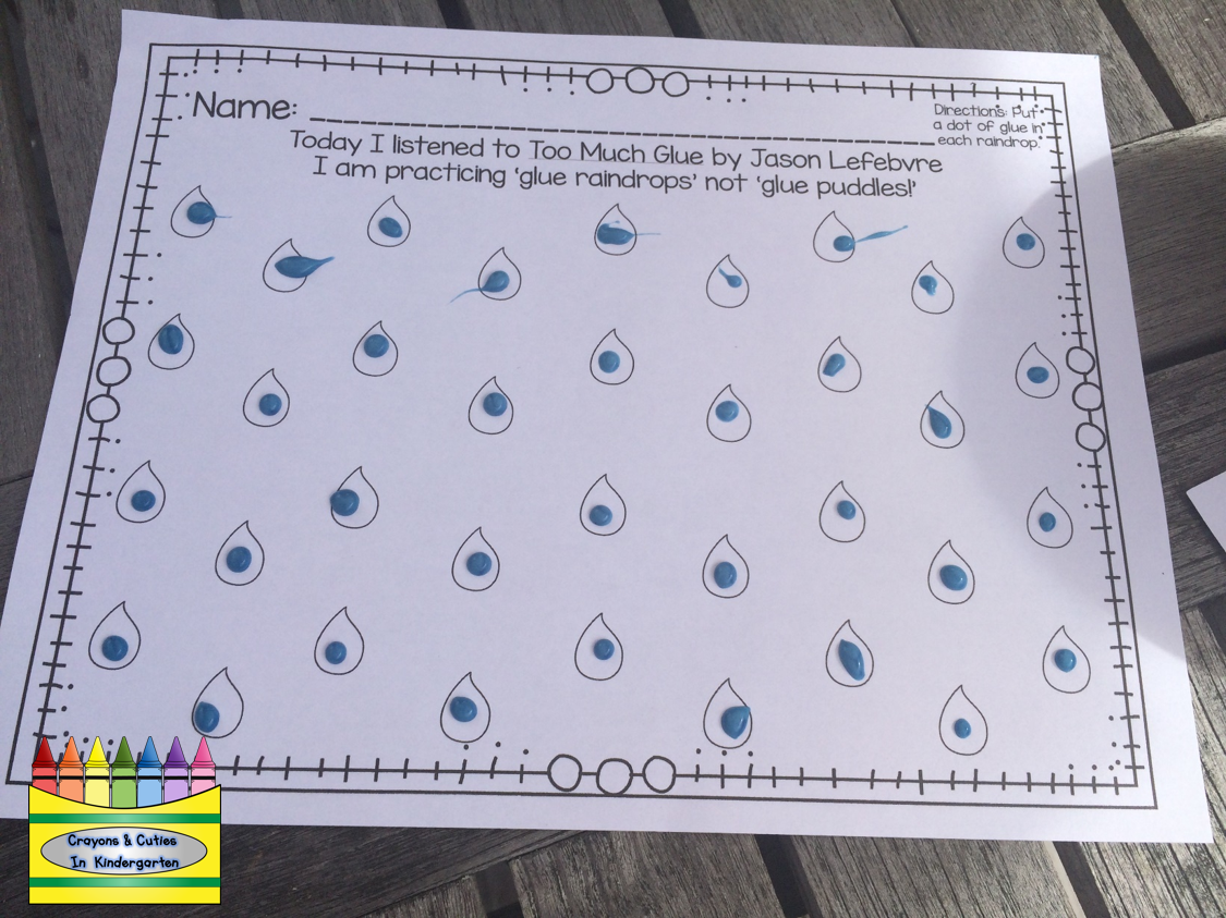 Crayons & Cuties In Kindergarten Too Much Glue! Been There, Done That!