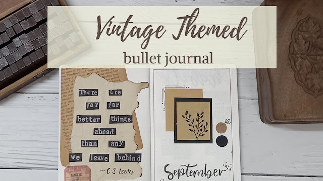 Vintage themed bullet journal spread Vintage themed bullet journal spread