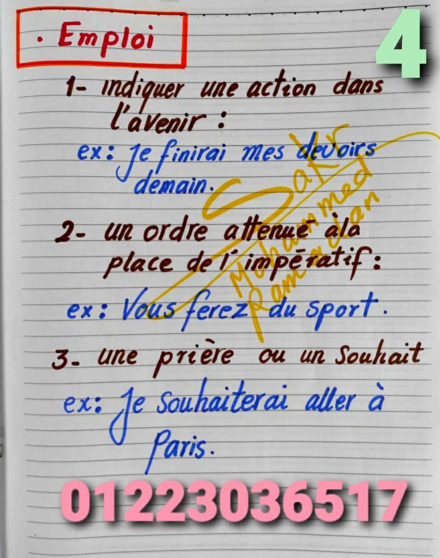 مراجعة قواعد اللغة الفرنسية.. Futur_simle  4