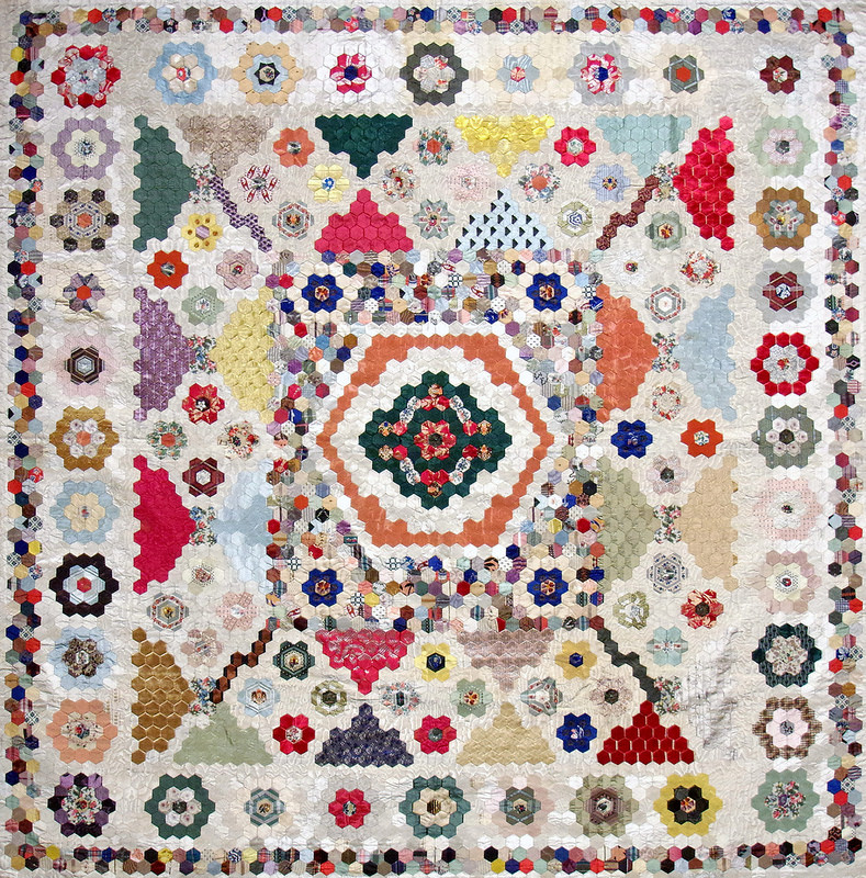 Hexagon Quilt 1850-60 - Unknown Maker | Making the Australian Quilt 1800-1950