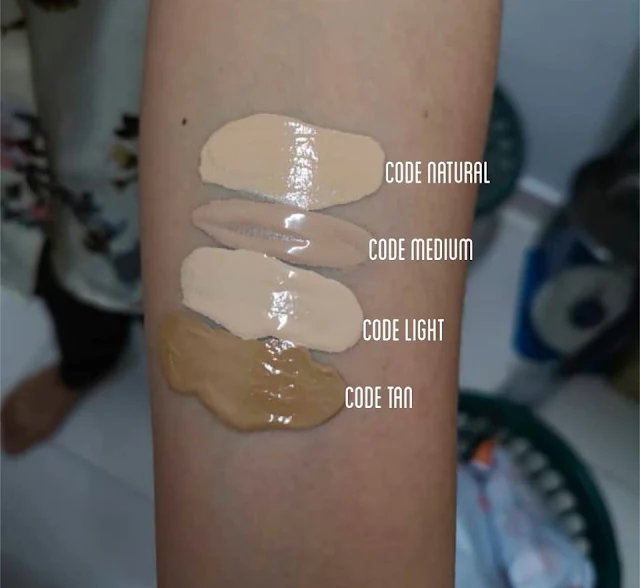 kod foundation, foundation pilih mengikut warna kulit