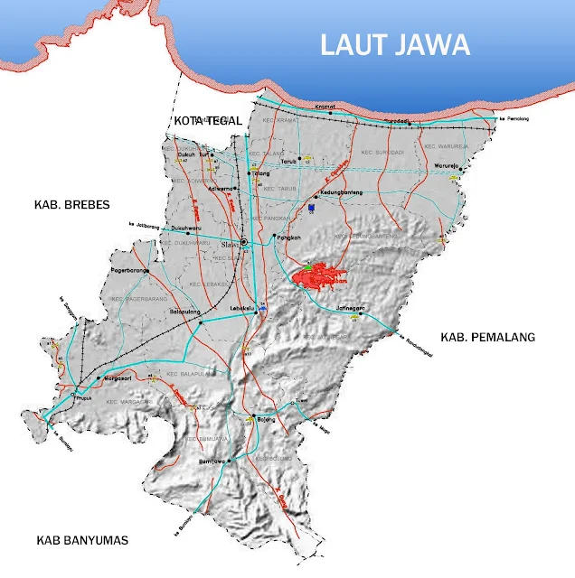 Gambar Peta Infrastruktur Kabupaten Tegal