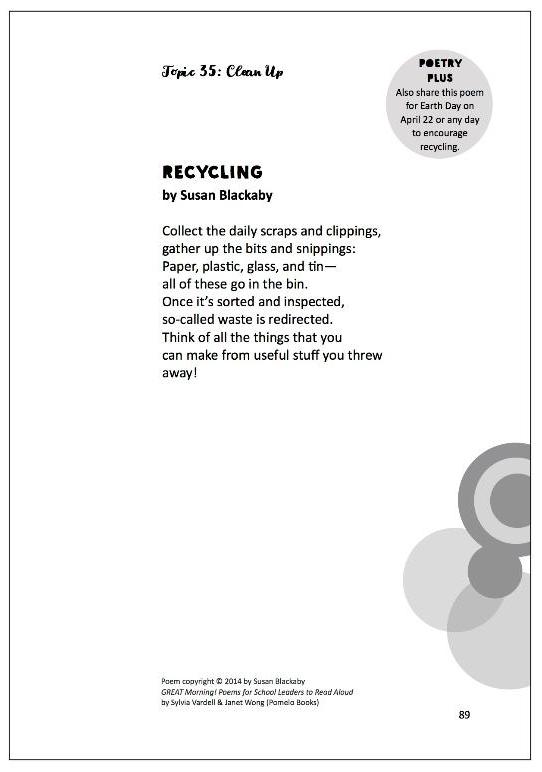 Wild Rose Reader NPM Two Poems about Recycling from GREAT MORNING