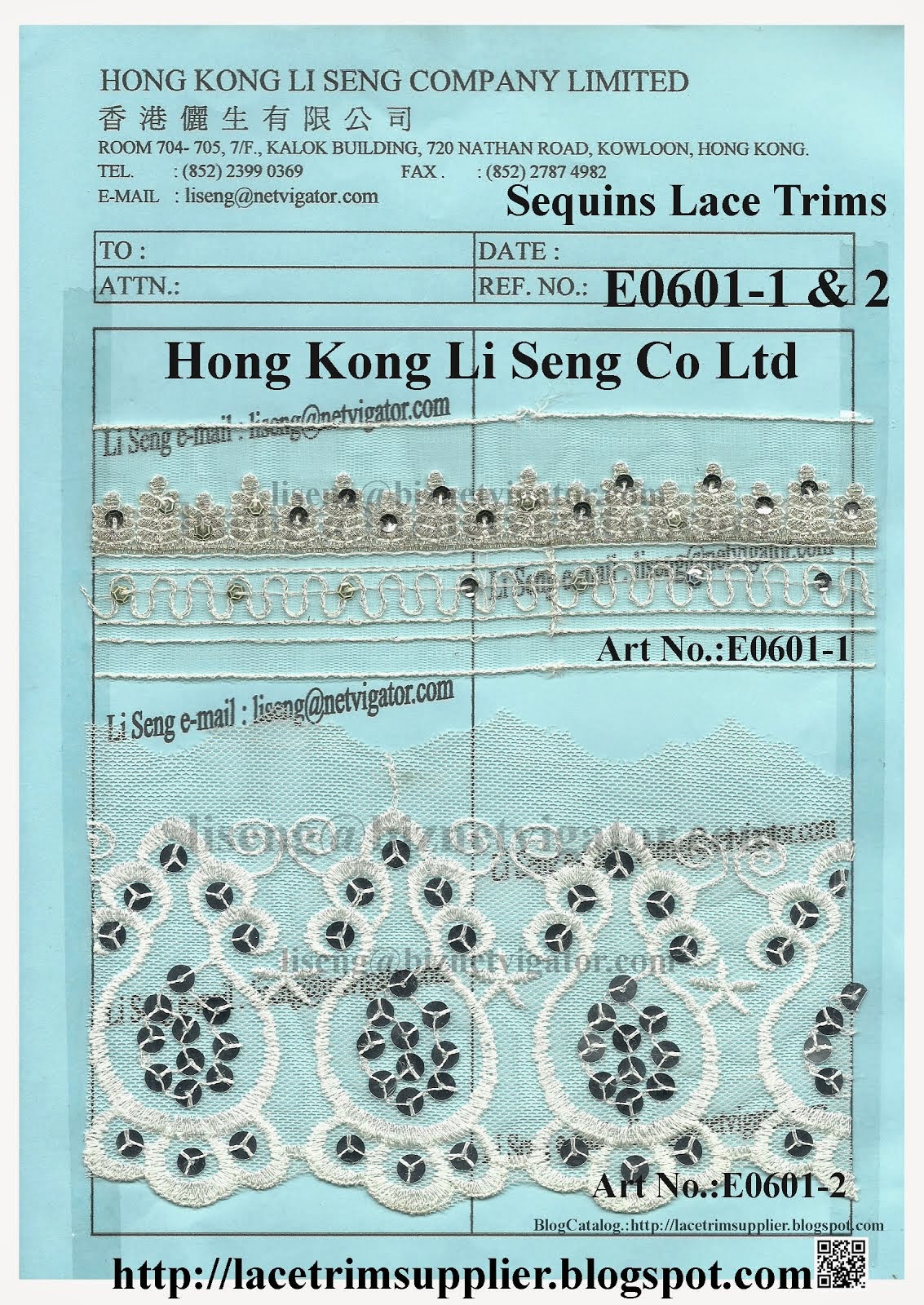 Sequins Lace Trim Wholesale Supplier Factory - Hong Kong Li Seng Co Ltd