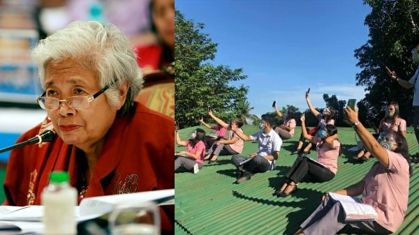 Briones hits teachers who climbed on rooftop looking for signal - The