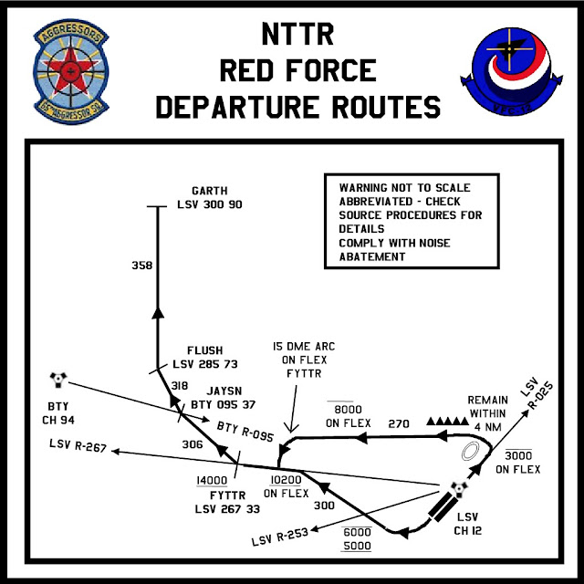 ALLIED FLYING FORCE Navigation NELLIS AFB DEPARTURE ROUTES