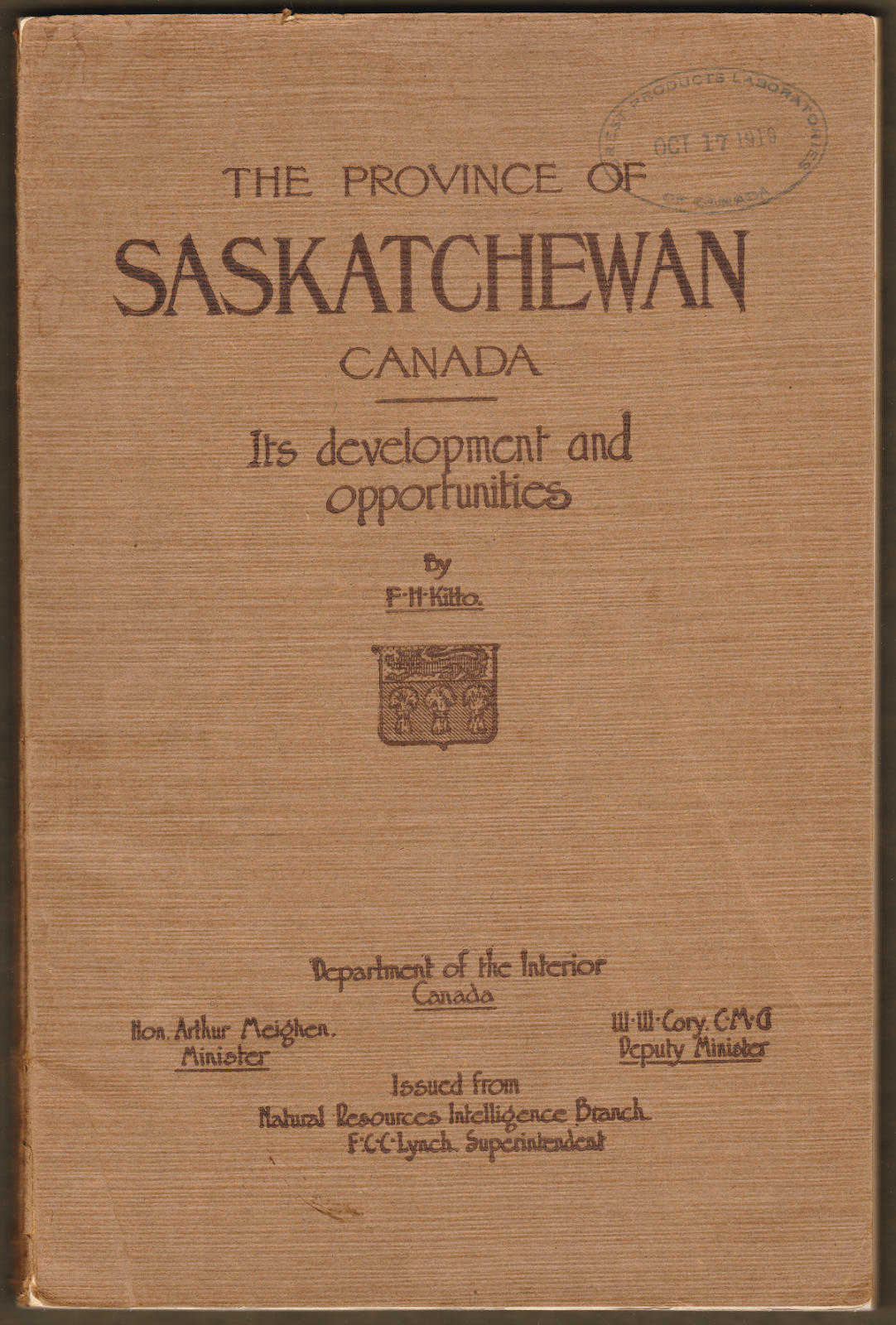 Rolly Martin Country Saskatchewan and the Dominion Land Survey (1919)