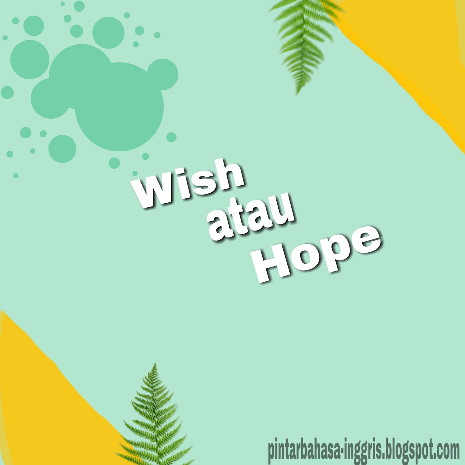 Contoh Kalimat Wish Dan Hope Beserta Artinya / Contoh