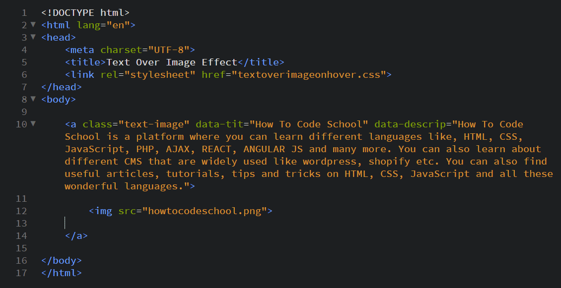 Text Over Image Hover Effect