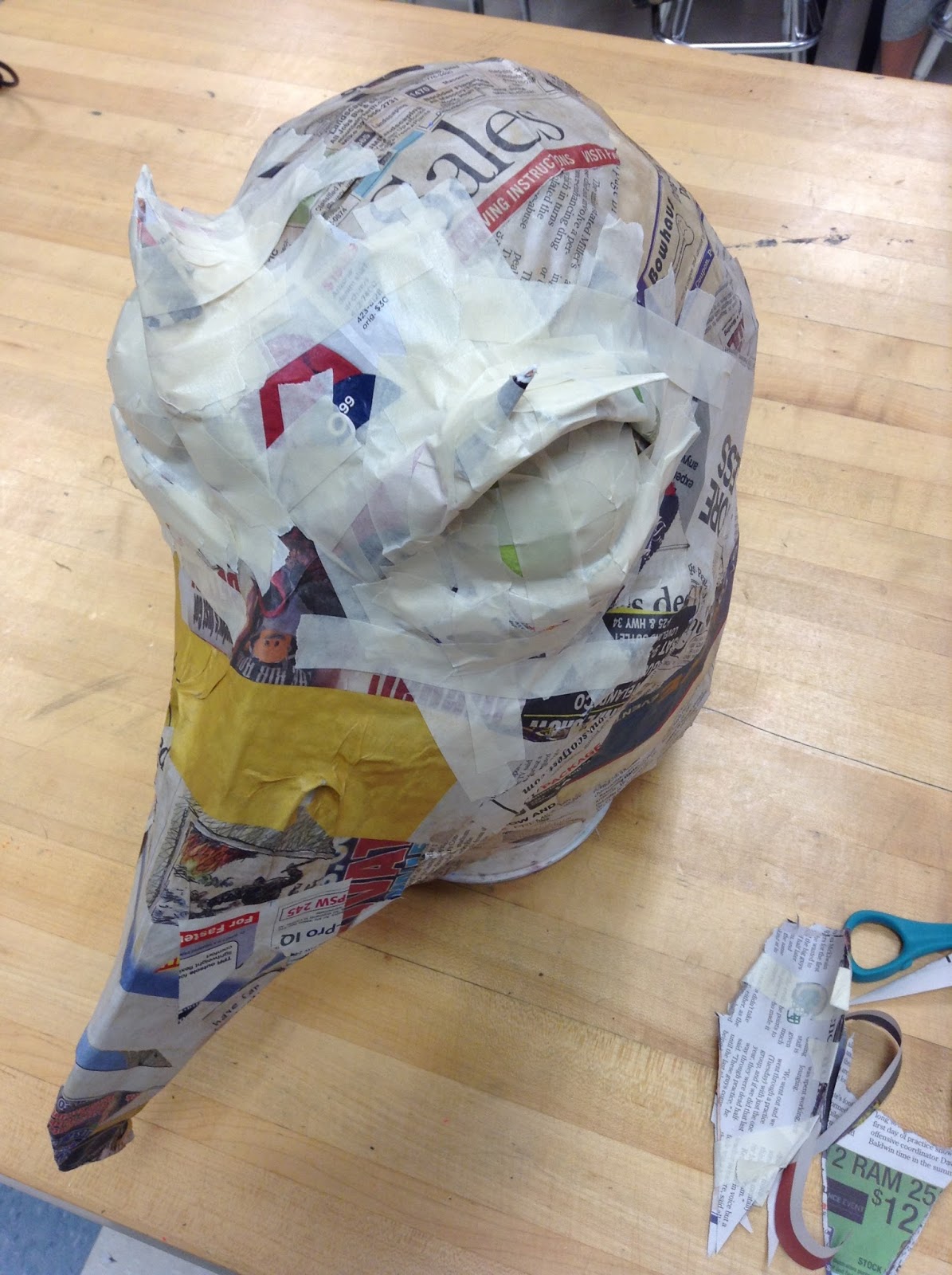 14er Art How to make a paper mache eagle mask