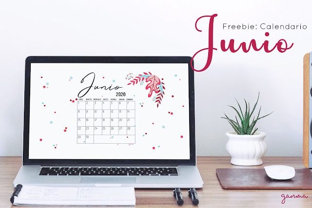 Freebie: Calendario Junio 2020