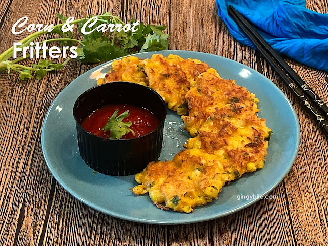 Corn and Carrot Vegetable Fritters 胡萝卜玉米煎饼