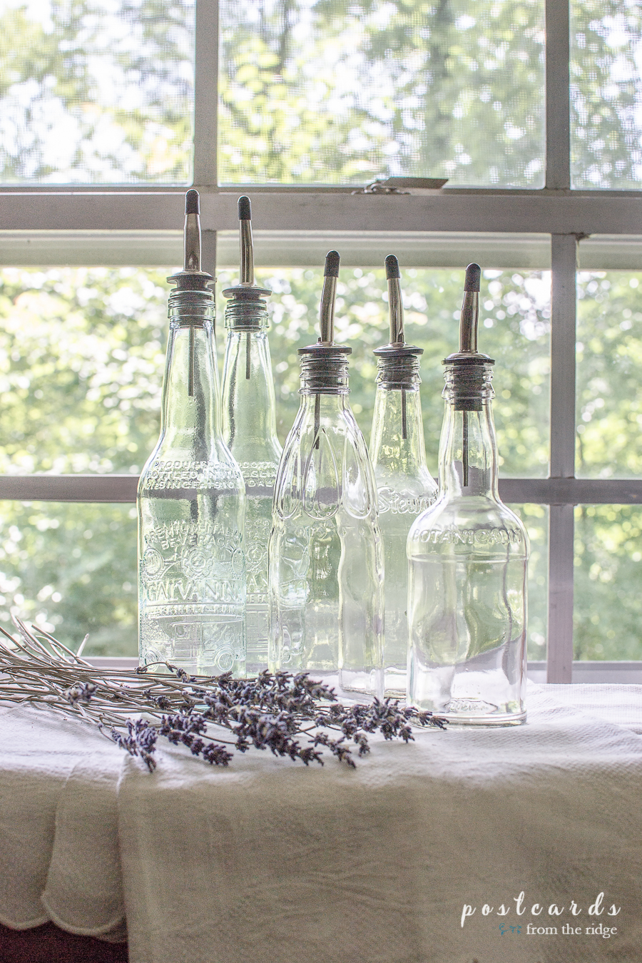 DIY Glass Bottle Dish Soap Dispenser Giveaway Postcards from the Ridge