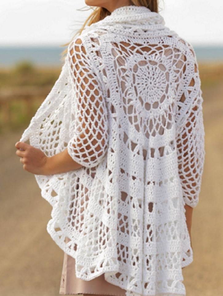 Tina's handicraft longsleeve crochet bolero