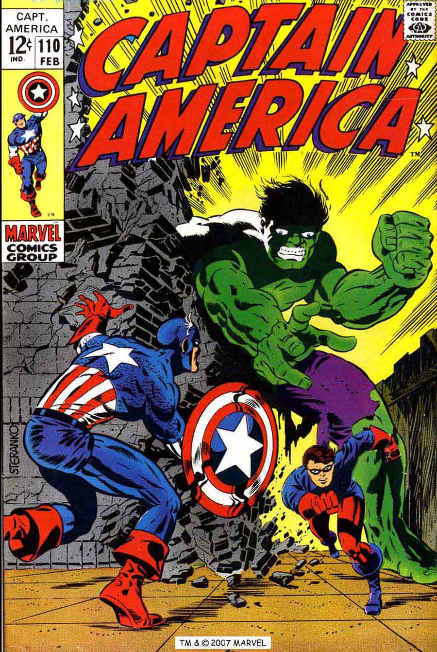Captain America #110 silver age 1960s marvel comic book cover art by Jim Steranko