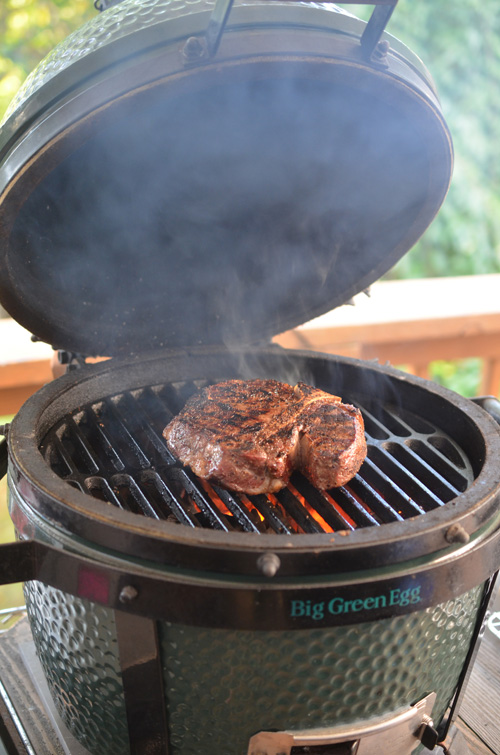 Reverse Seared Porterhouse Steak with Skillet Potatoes Au Gratin