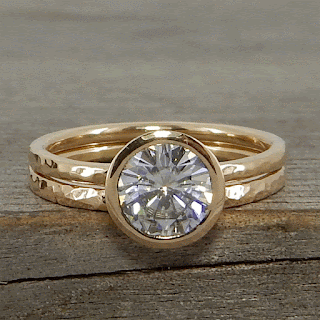 moissanite gold rings