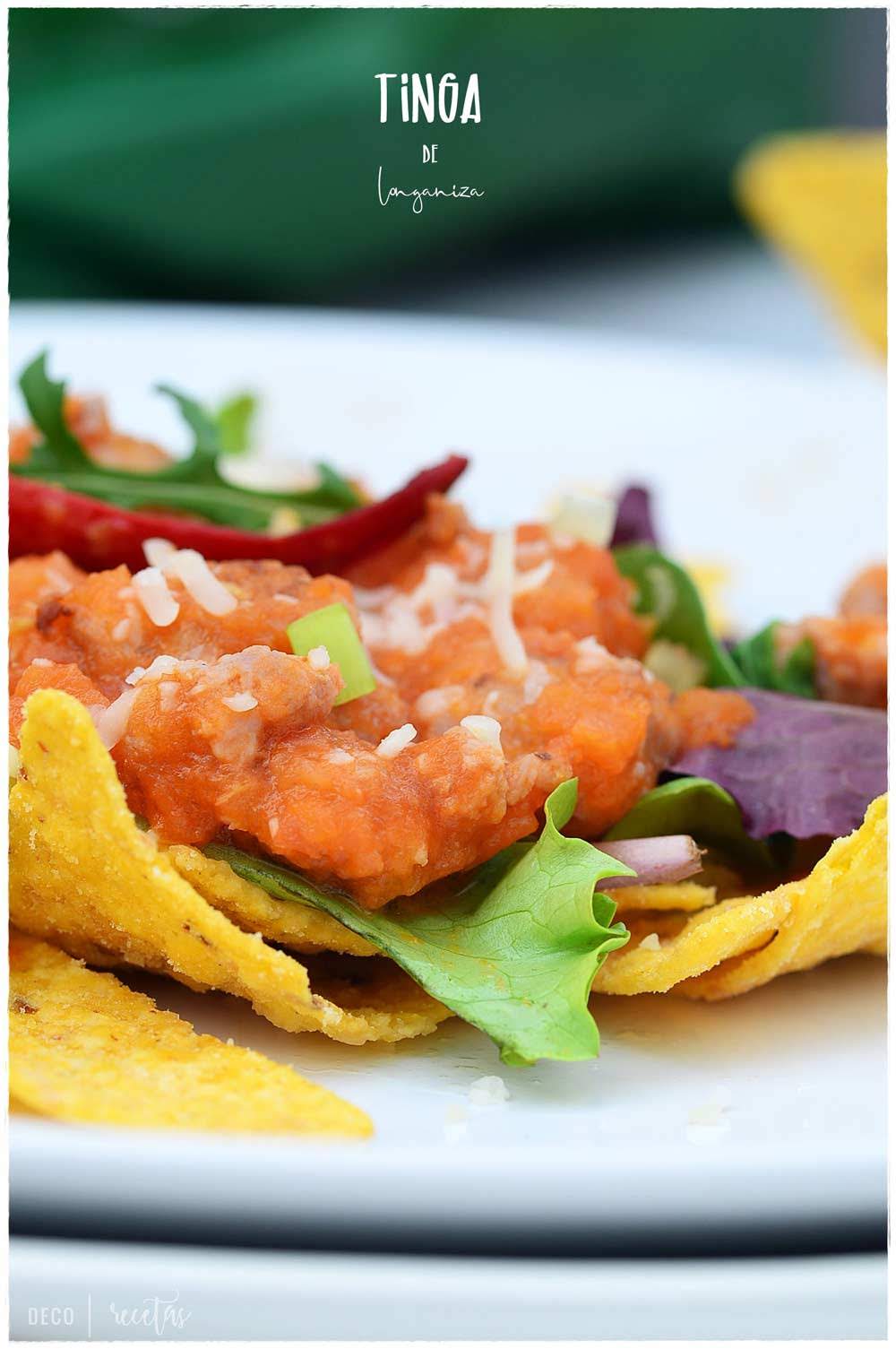 Totopos con tinga de longaniza- Aprende a elaborar esta receta casera  mexicana | DECORECETAS