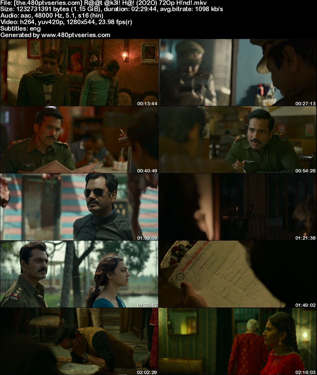 Watch Online Free Raat Akeli Hai (2020) Full Hindi Movie Download 480p 720p Web-DL