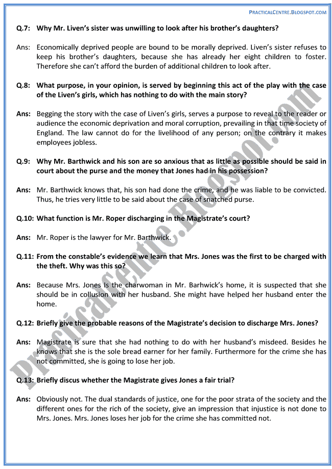 Act-III-Of-The-Silver-Box-Prose-Questions-Answers-English-XII