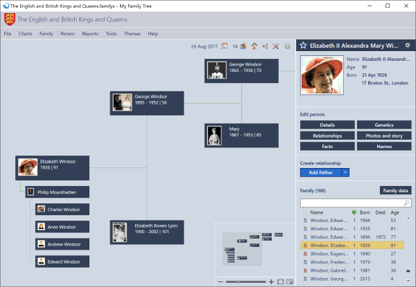 El software de genealogía My Family Tree para Windows