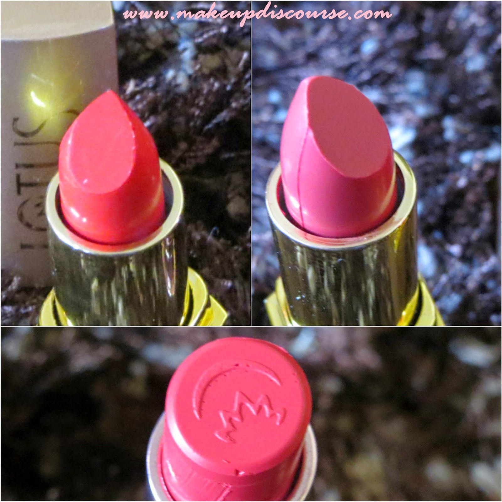 Lotus Herbals Pure Colors and Eco Stay Lipstick Carnation, Tangerine and Coral Candy