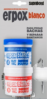 Adhesivo Epoxi en Pasta. Erpox Blanco de Suprabond