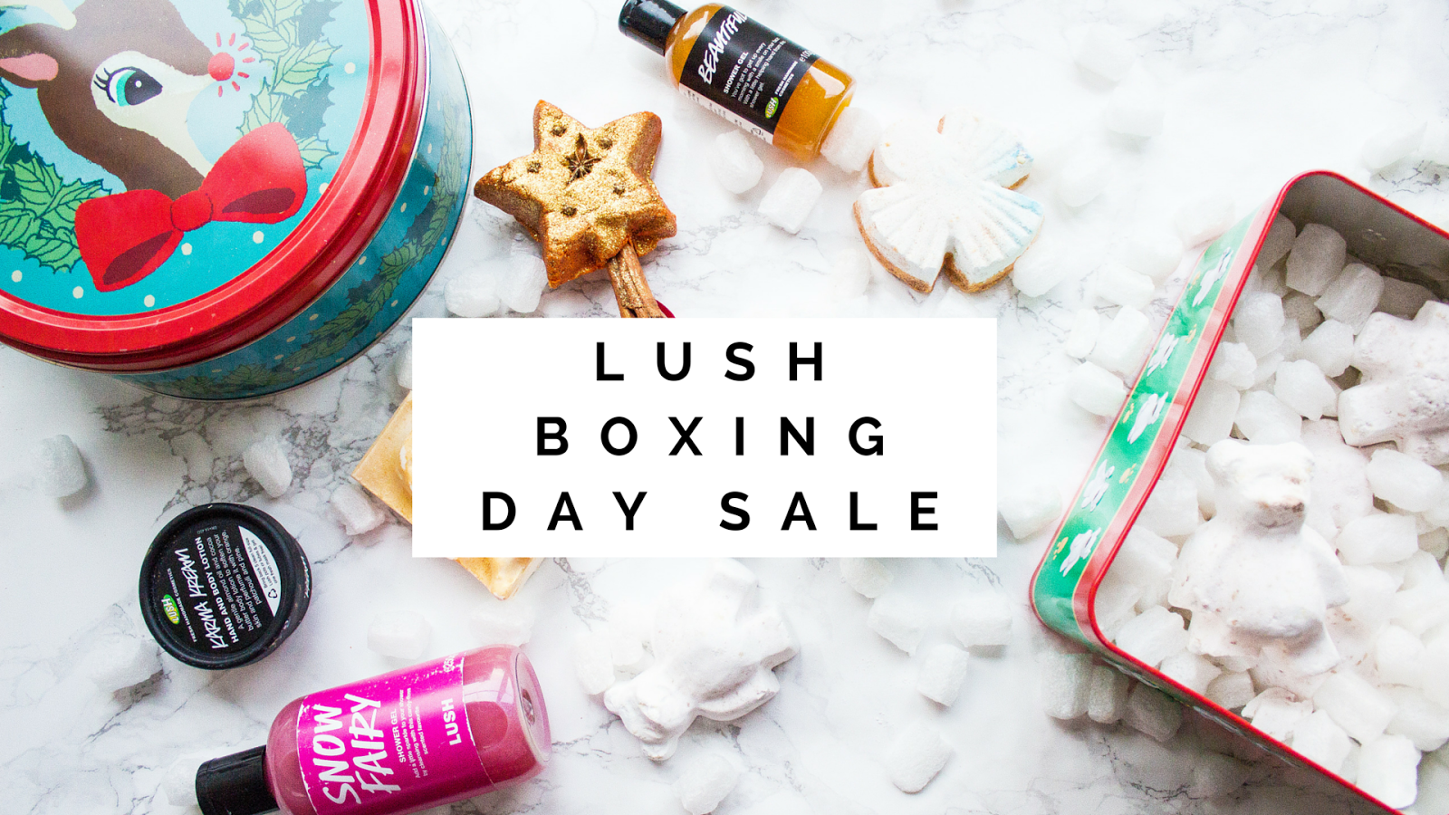 Lush Christmas / Boxing Day Sale - Karma Kream, Butterbear, So White, Magic of Christmas, Snowcake Soap. Shoot for the Stars