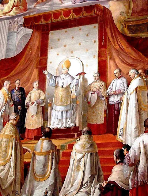 O Beato Pio IX proclama o dogma da Imaculada Conceição. Franceso Podesti (1800–1895), Museus Vaticanos