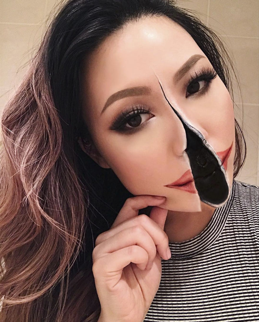 #8 - Woman Gives Up Teaching To Create Optical Illusions With Makeup, And It’s Messing With Our Minds #8 - Woman Gives Up Teaching To Create Optical Illusions With Makeup, And It’s Messing With Our Minds