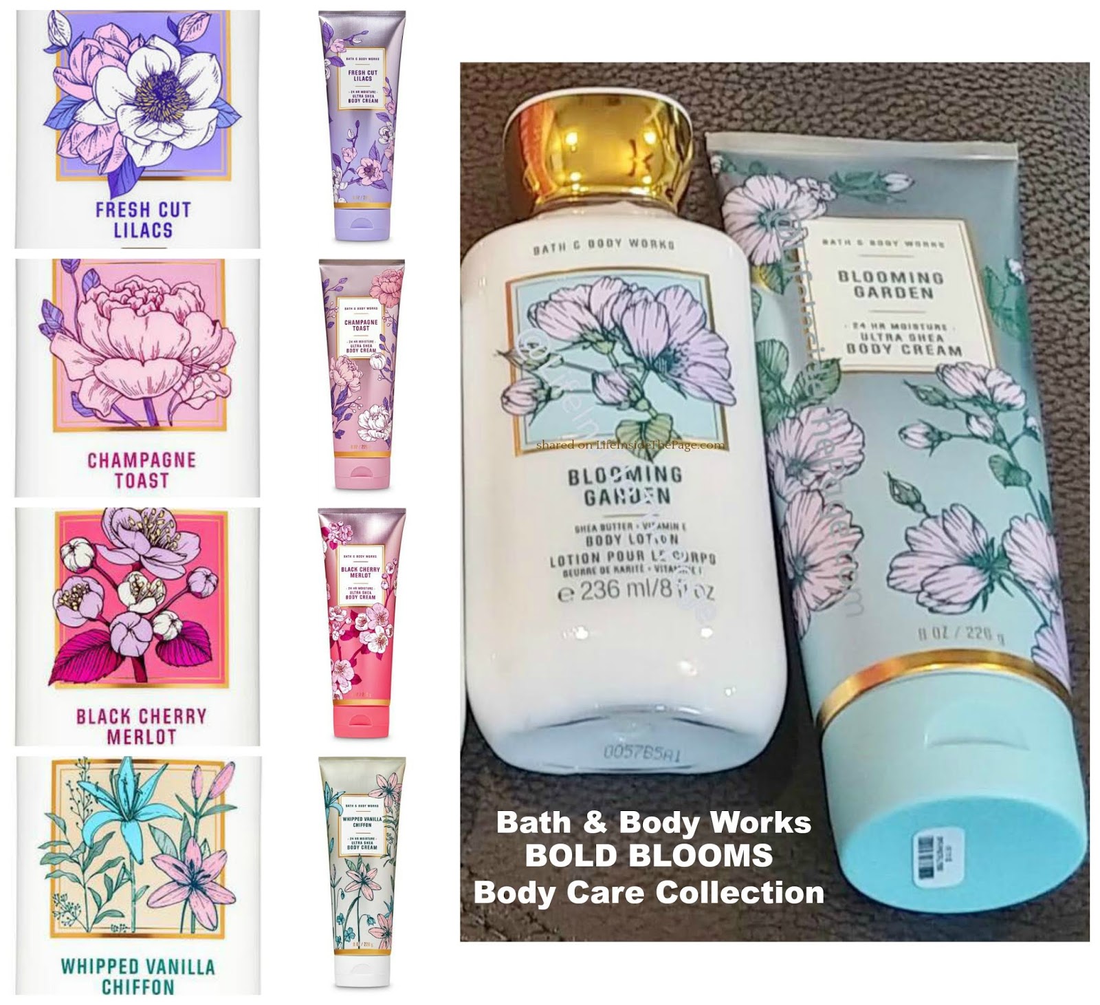 Life Inside the Page Bath & Body Works Bold Blooms Body Care Collection Blooming Garden