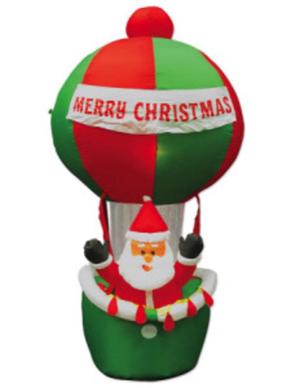 Blog Inflatable Santa in Hot Air Balloon Lighted Christmas Yard Art