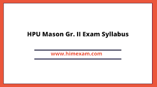 HPU Mason Gr. II Exam Syllabus