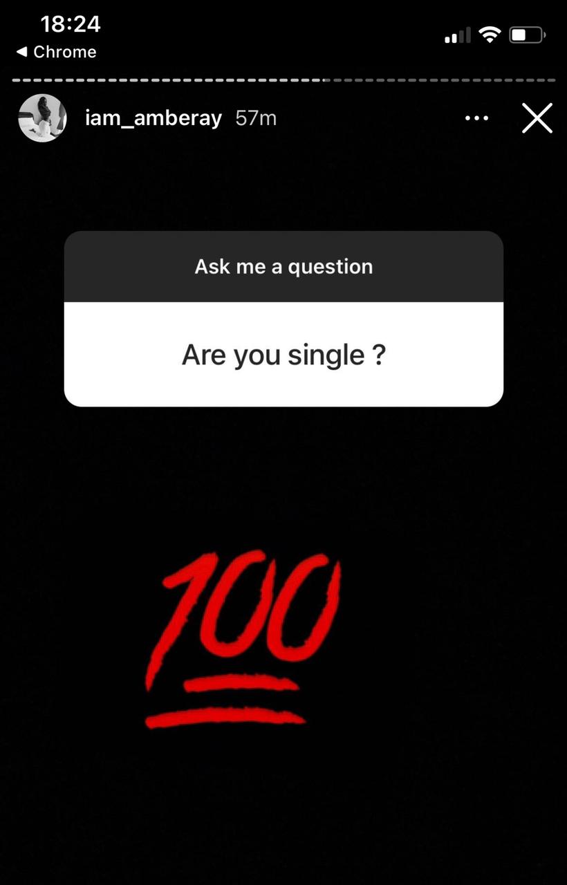 Screenshot from Amber Ray's stories Screenshot from Amber Ray's stories