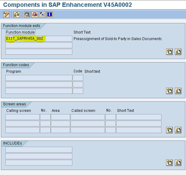 SAP ABAP 4 Tutorial Function Exit Sales Order Predefined