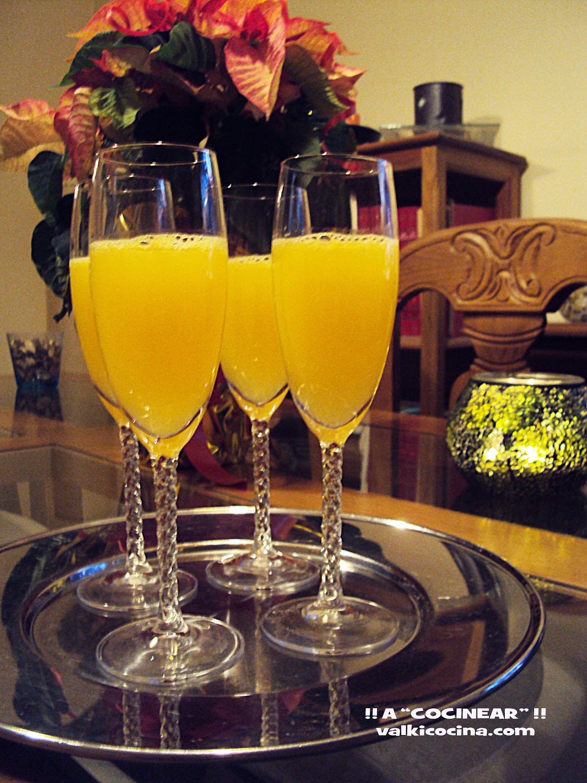 taza realeza página CÓCTEL DE CHAMPÁN O CAVA CON ZUMO DE NARANJA: COCKTAIL MIMOSA | ¡¡A  COCINEAR!! Recetas valkicocina.com