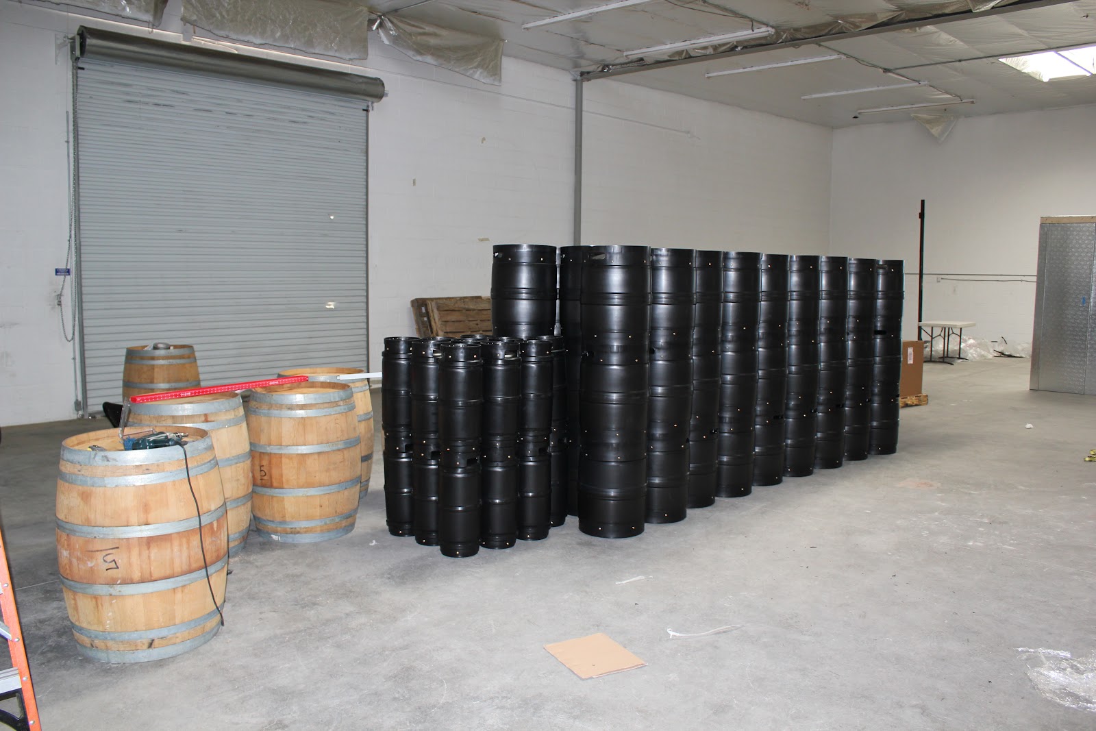 Bravery Brewing Blog Barrels, Kegs, Walkin Cooler, and the "Wall of