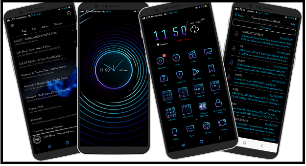Download Tema Oppo Tembus Semua Aplikasi "Blue Light Theme Oppo and Realme"