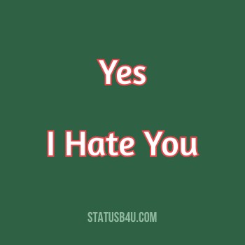 Best I Hate You Status Quotes for Whatsapp and Facebook in English