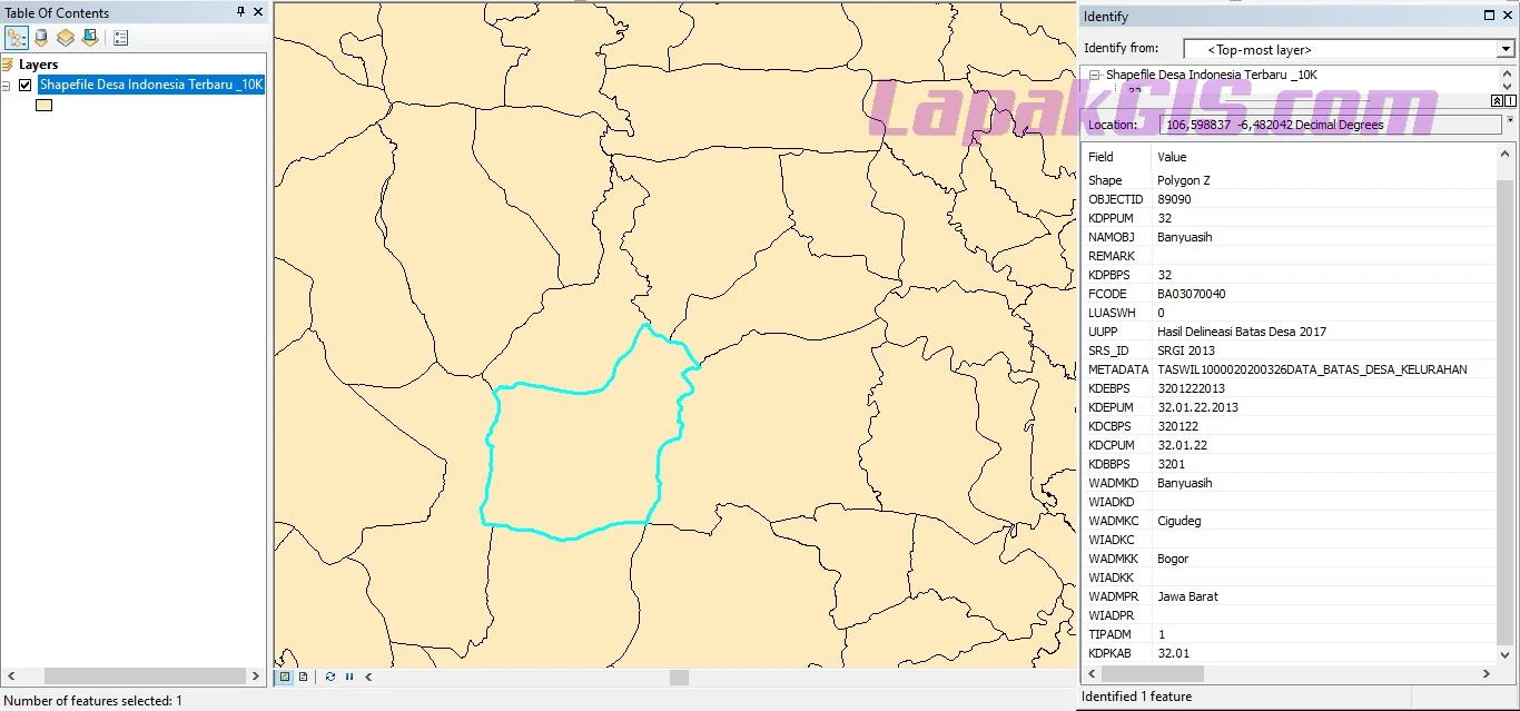 Shapefile Desa Indonesia