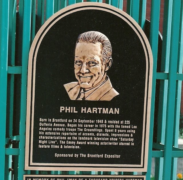 ONTARIO YOURS TO UNCOVER Phil Hartman plaque in Brantford Ontario... ONTARIO YOURS TO UNCOVER Phil Hartman plaque in Brantford Ontario...