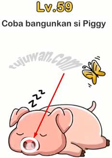 Coba Bangunkan Si Piggy Kunci Jawaban Brain Out