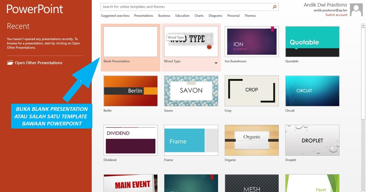3 Cara Membuka Presentasi Baru Microsoft Powerpoint - andik.my.id