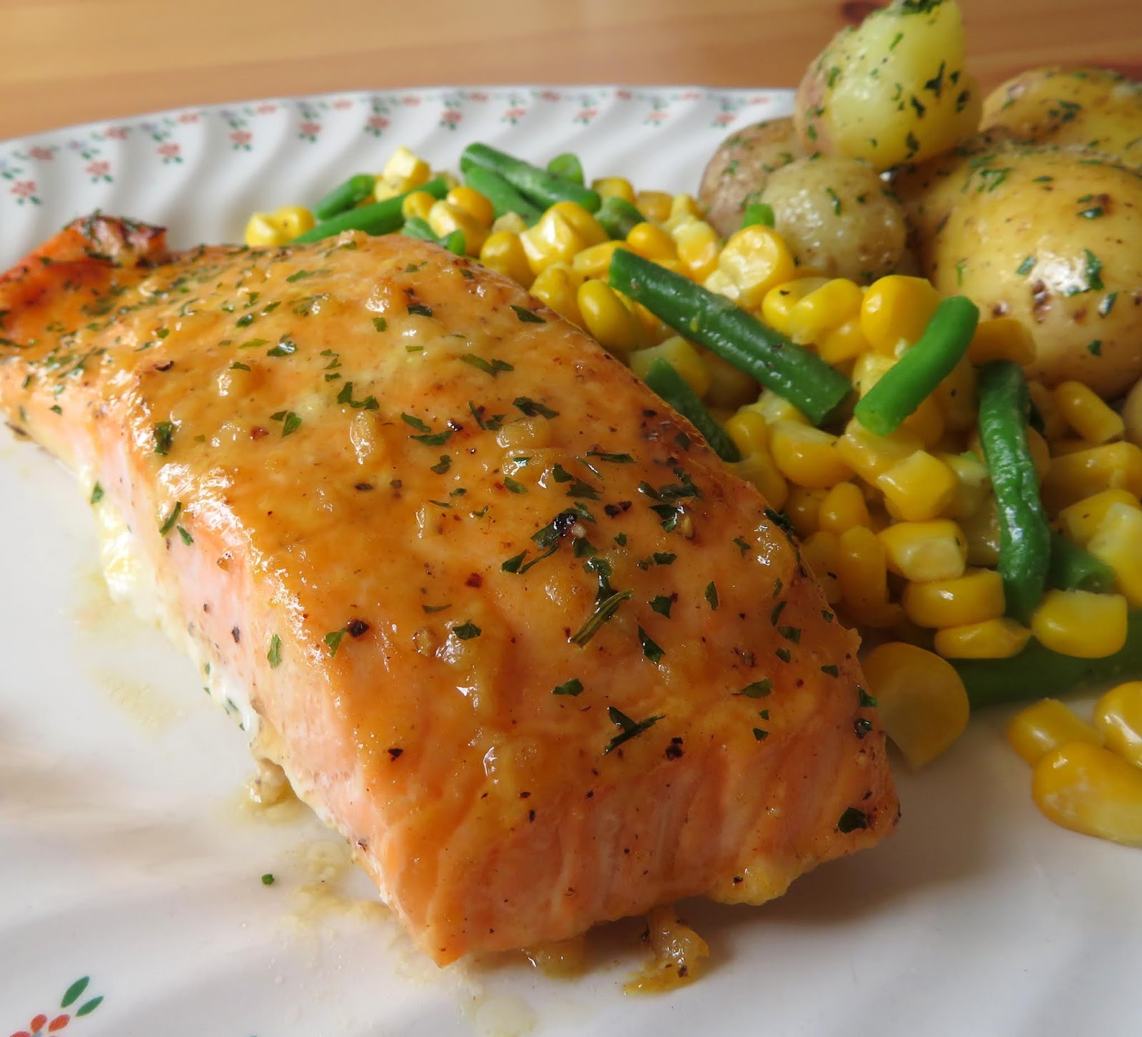 Honey, Mustard & Garlic Salmon The English Kitchen