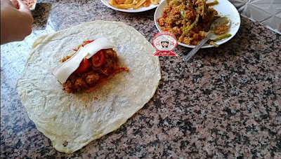 خبز طاكوس بعجين المسمن