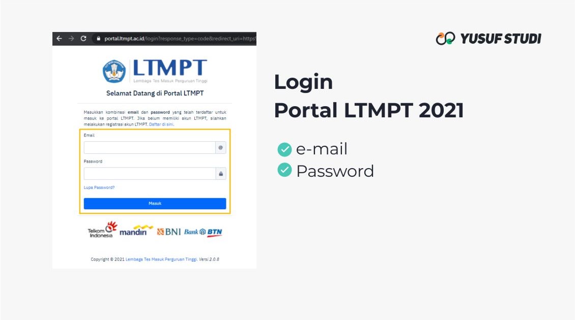 Panduan Registrasi Dan Isi Biodata Akun Ltmpt 2021 Bagi Siswa Yusuf Studi