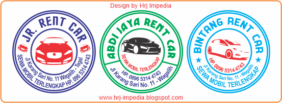 Contoh Stempel Sewa Mobil | Contoh Stempel Rental Car | Contoh Stempel