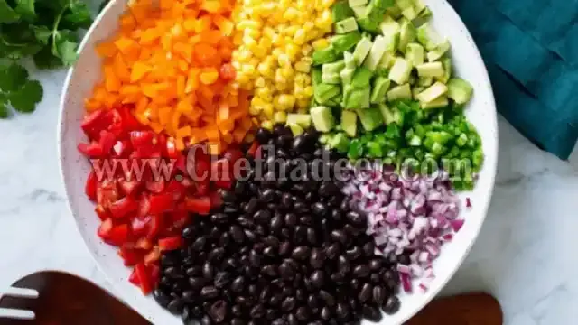 Black Bean and Corn Salad Recipe سلطة الفاصوليا السوداء مع الذرة والافوكادو على الطريقة المكسيكية