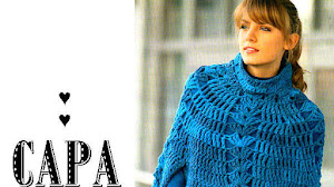 Capa crochet de lana gruesa para todos los talles